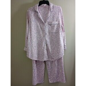 NWT Secret Treasures 2 Pc Pajama Set Button Up Size XL 16/18